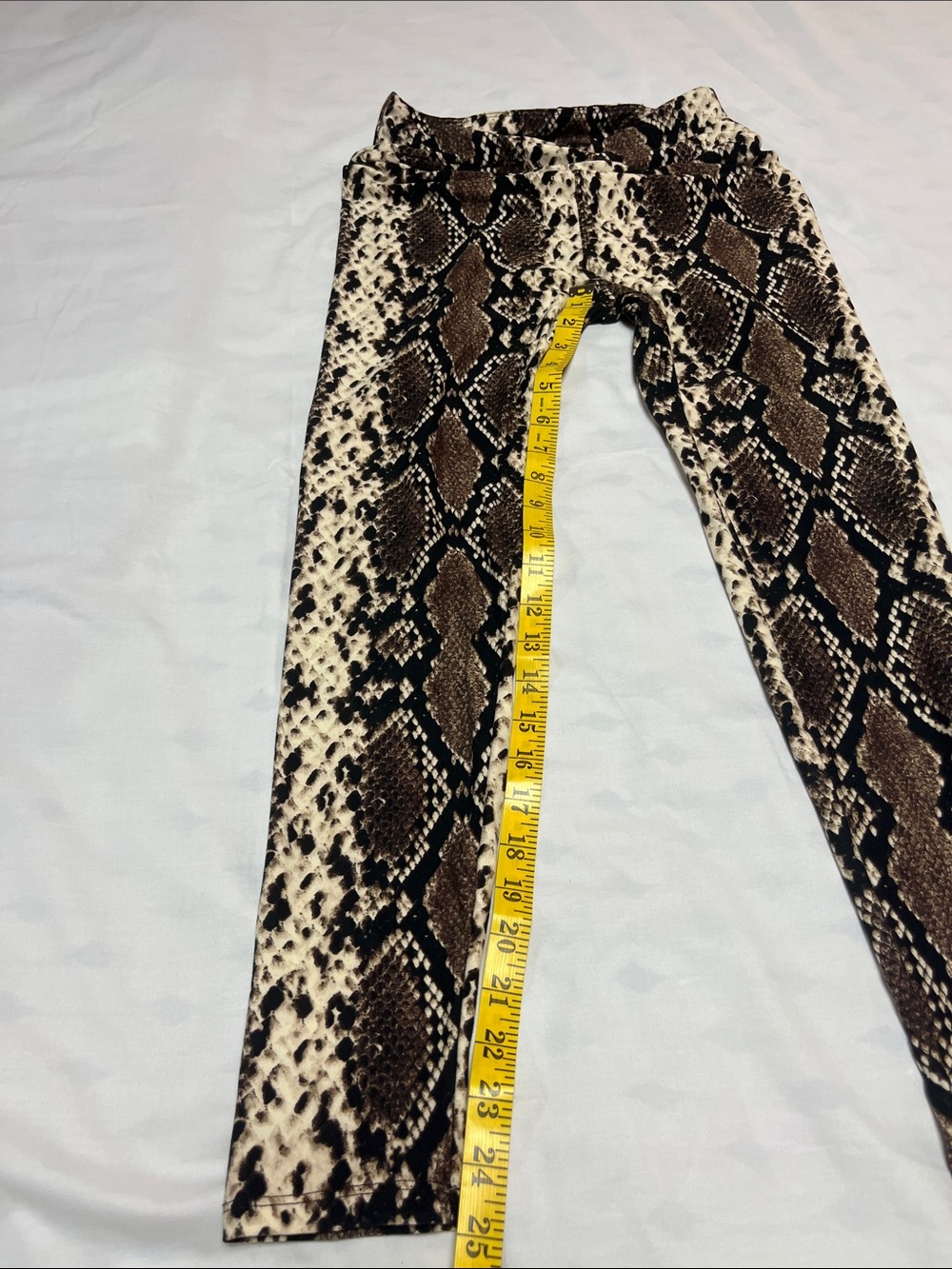 LuLaRoe Neutral Snake Print Leggings in Brown, Cream, Black - Picture 5 of 5